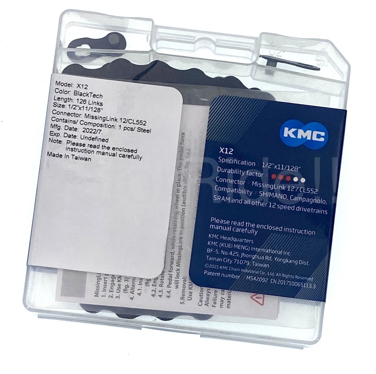 New KMC X12 12 Speed Black Bike Chain 126L fit SRAM Shimano