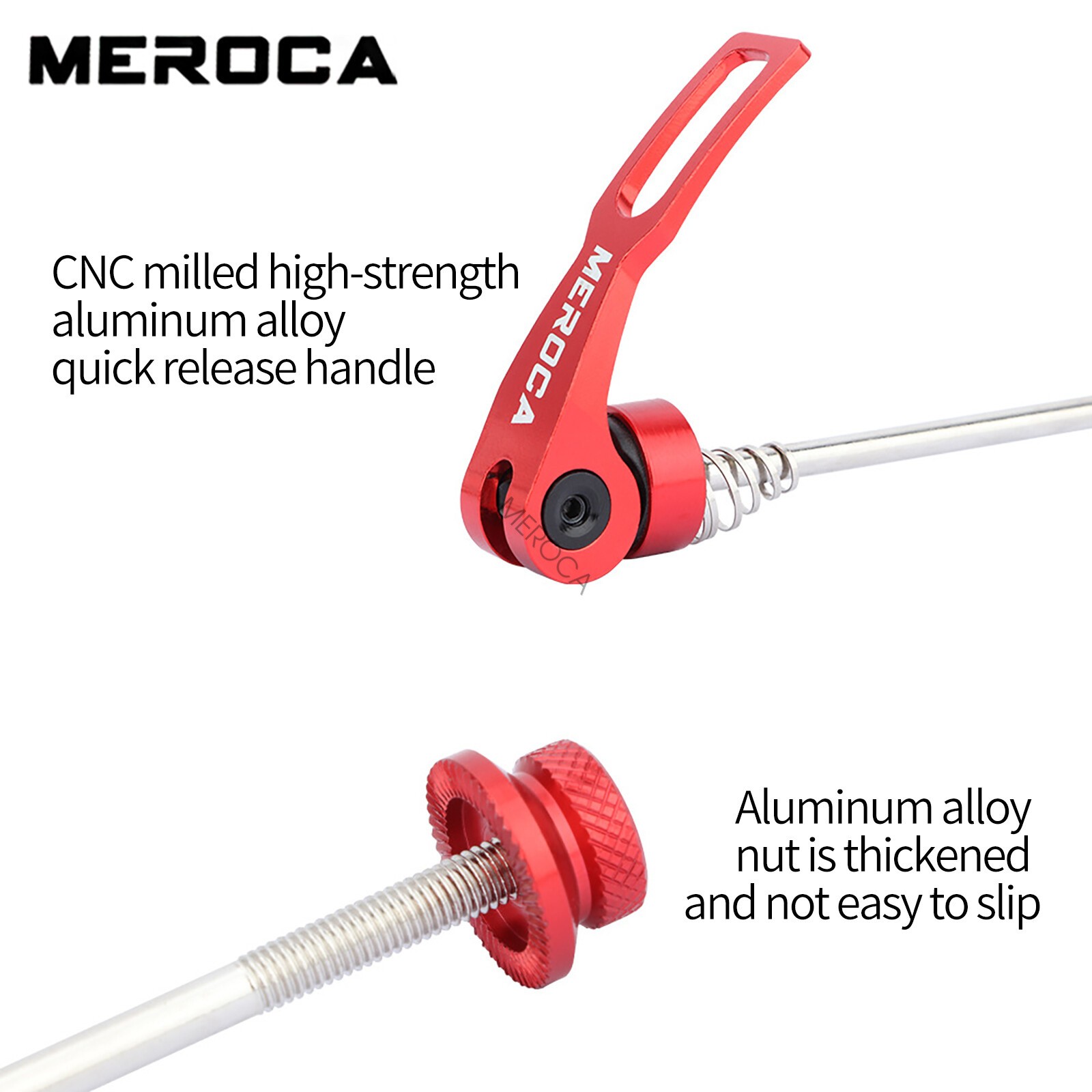 Bicycle Wheel Skewers MTB Road Bike QR Quick Release Aluminum Screw On Set
