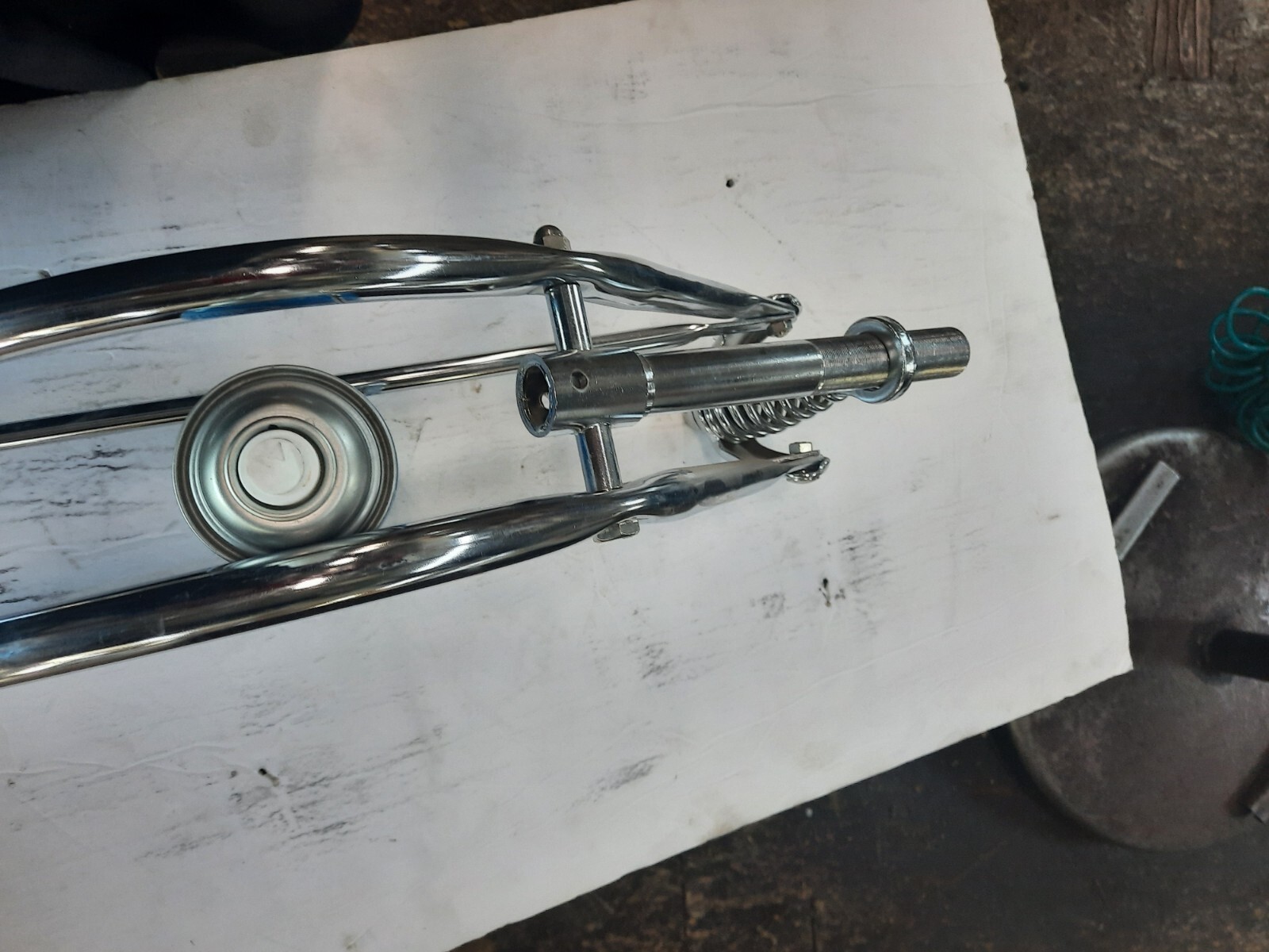 26″ Bent Spring Fork 1″ Chrome Lowrider Cruiser Bike