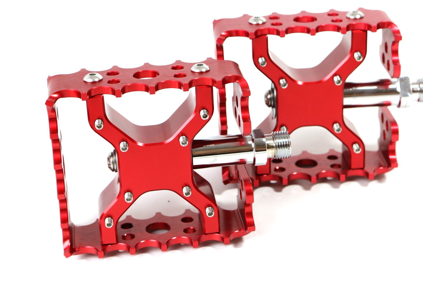 Smooth BMX Pedals 9/16 BMX 6061 billet aluminum body stainless hardware