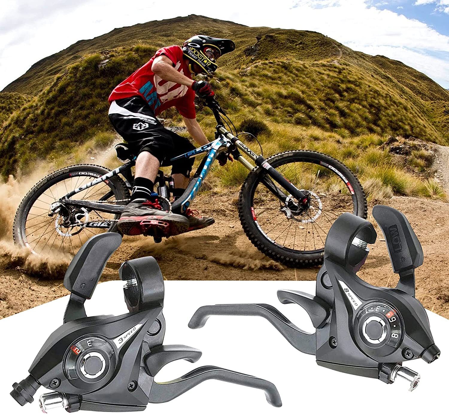 New Shimano ST-EF51 7 8 21 24 Speed GEAR MTB Bike Shifter Lever Right Left Combo