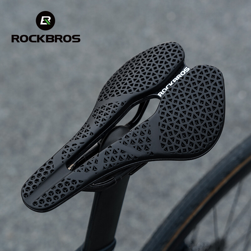 ROCKBROS 3D Printed Bicycle Saddle Ultralight Carbon Fiber Hollow Bike Saddle