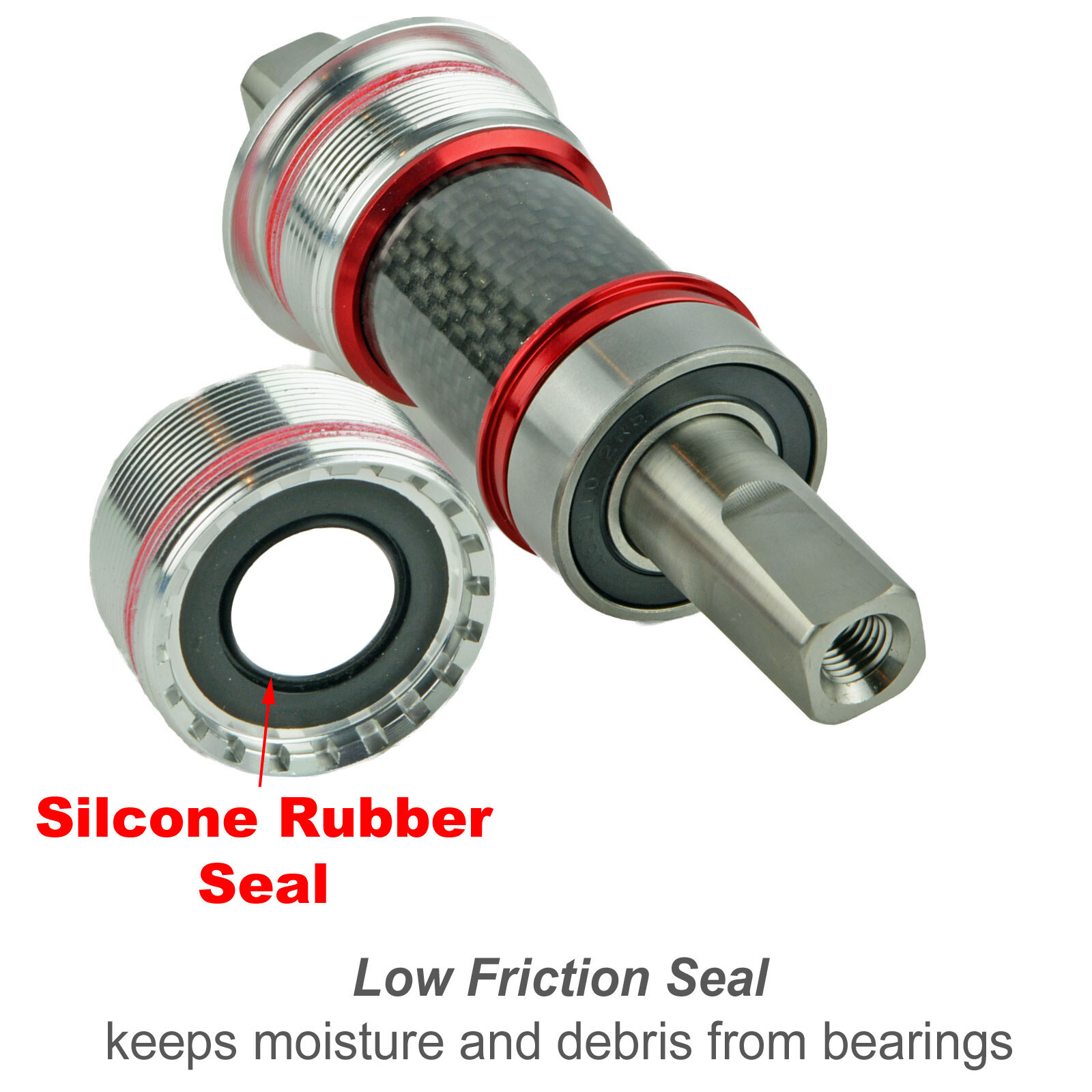 OMNI Racer Square Taper Titanium Bottom Bracket: CHORUS, RECORD 70x111mm ITALIAN