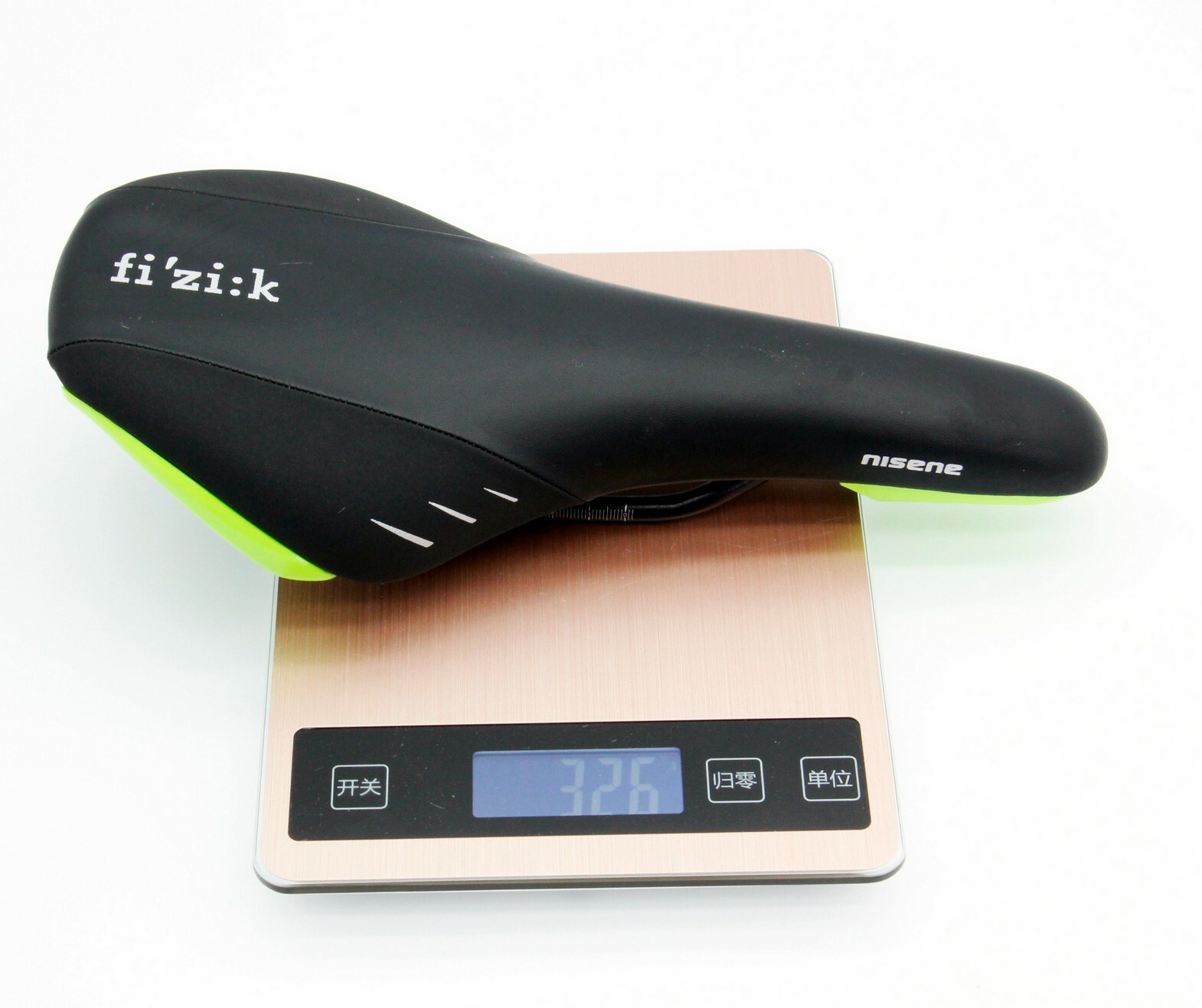Fizik Nisene Road Mountain eBike Bicycle Saddle Bike Seat Black w/Green shell