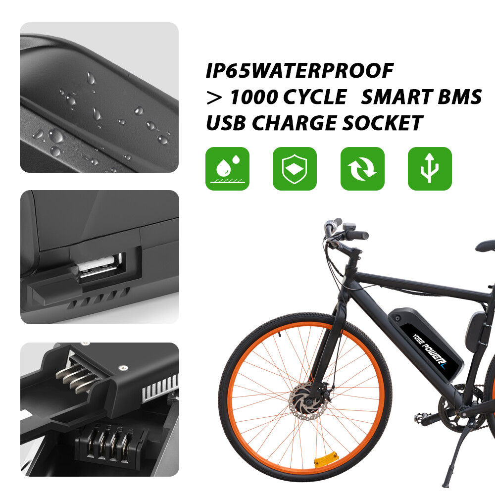 48V/36V Hailong Li-ion Ebike Battery Electric Bicycle Battery for 0-1000W Motor