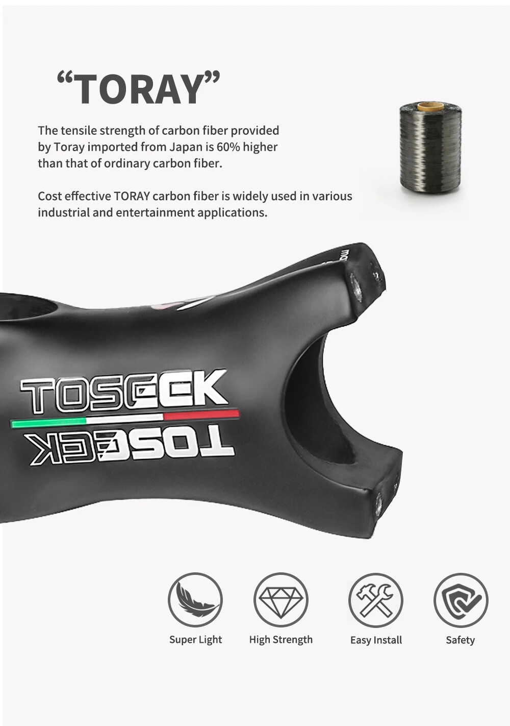 Road Mountain Power Bike Handlebar Carbon Stem 6 Degree 80/90/100/110mm 31.8mm