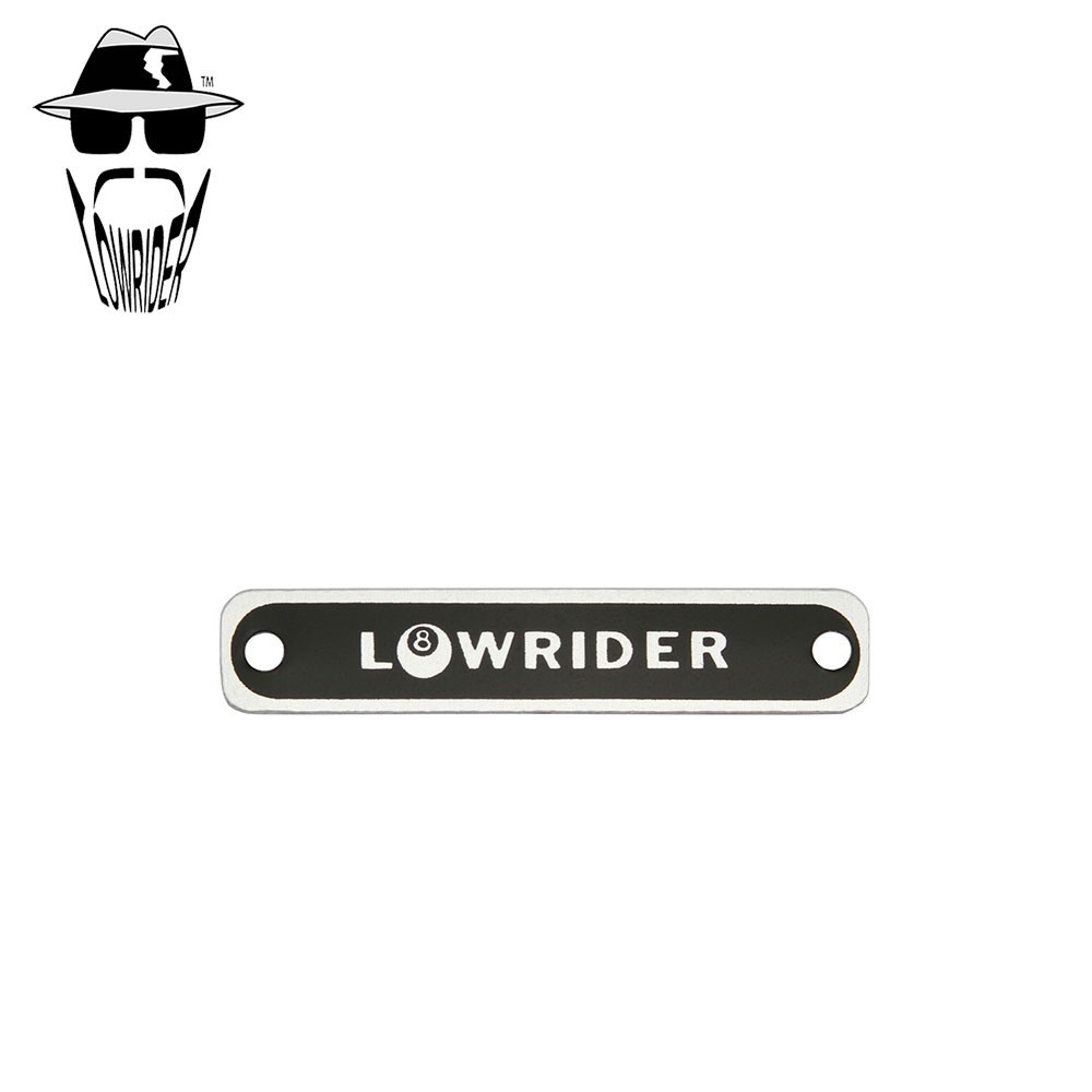ORIGINAL LOWRIDER Straight 8 Ball Bicycle Name Plate Black Silver Custom Cruiser