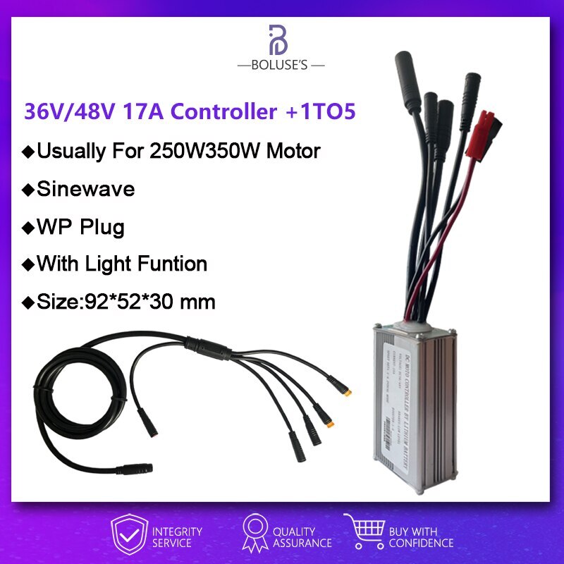Sinewave Controller 15-60A E-bicycle Controller 250-3000W Brushless Hub Motor