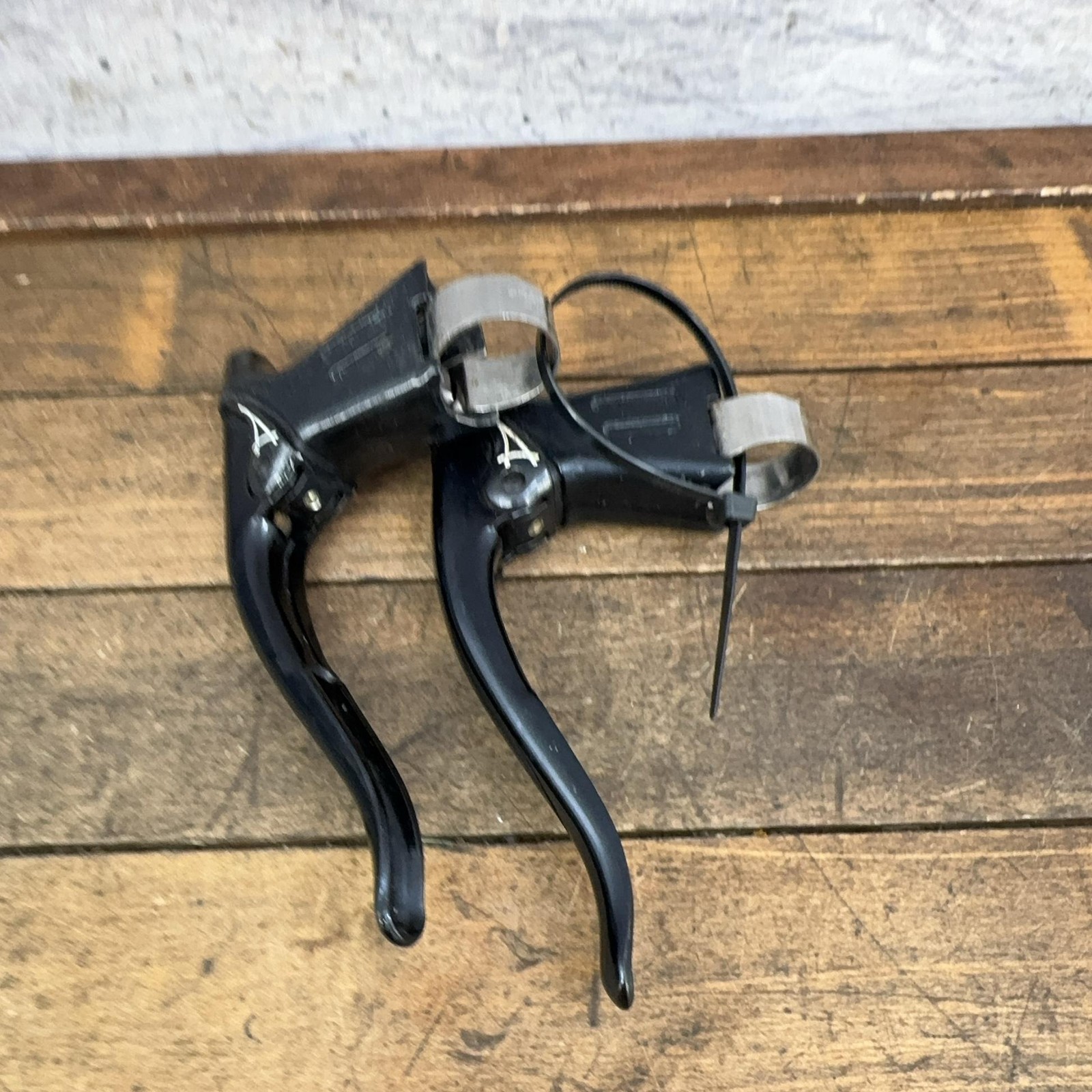 Vintage Aero Gran Compe Brake Levers Pair Black AGC 23.8mm Drop Bar Road Japan