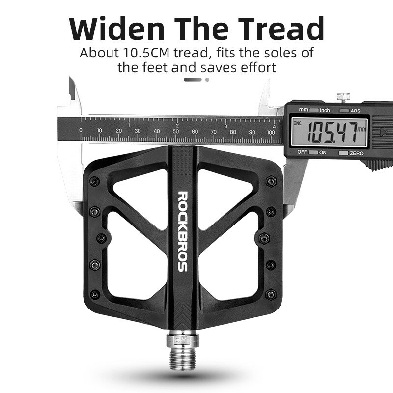 ROCKBROS Bike Nylon Pedals Flat Road BMX Mountain Bike 1 Sealed Bearing Pedal