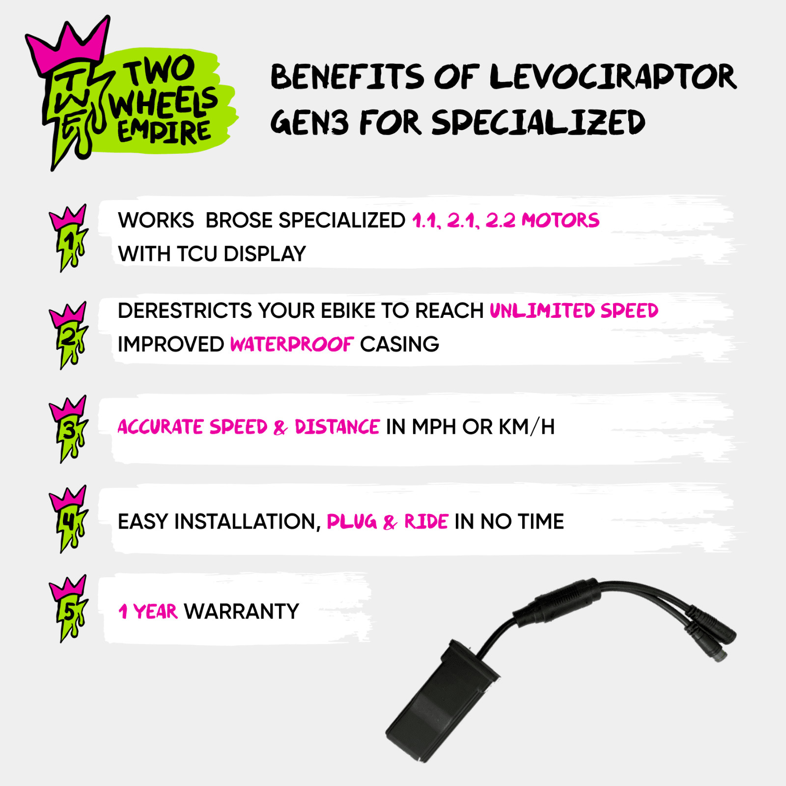 Levociraptor Gen3 for All Specialized Gen2 and Gen3 e-Bikes including SL models