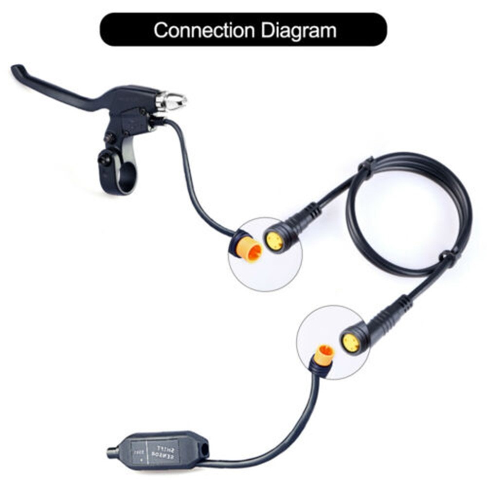 Black Extension Cable Cable EBike Extension Fittings Practical Brand New