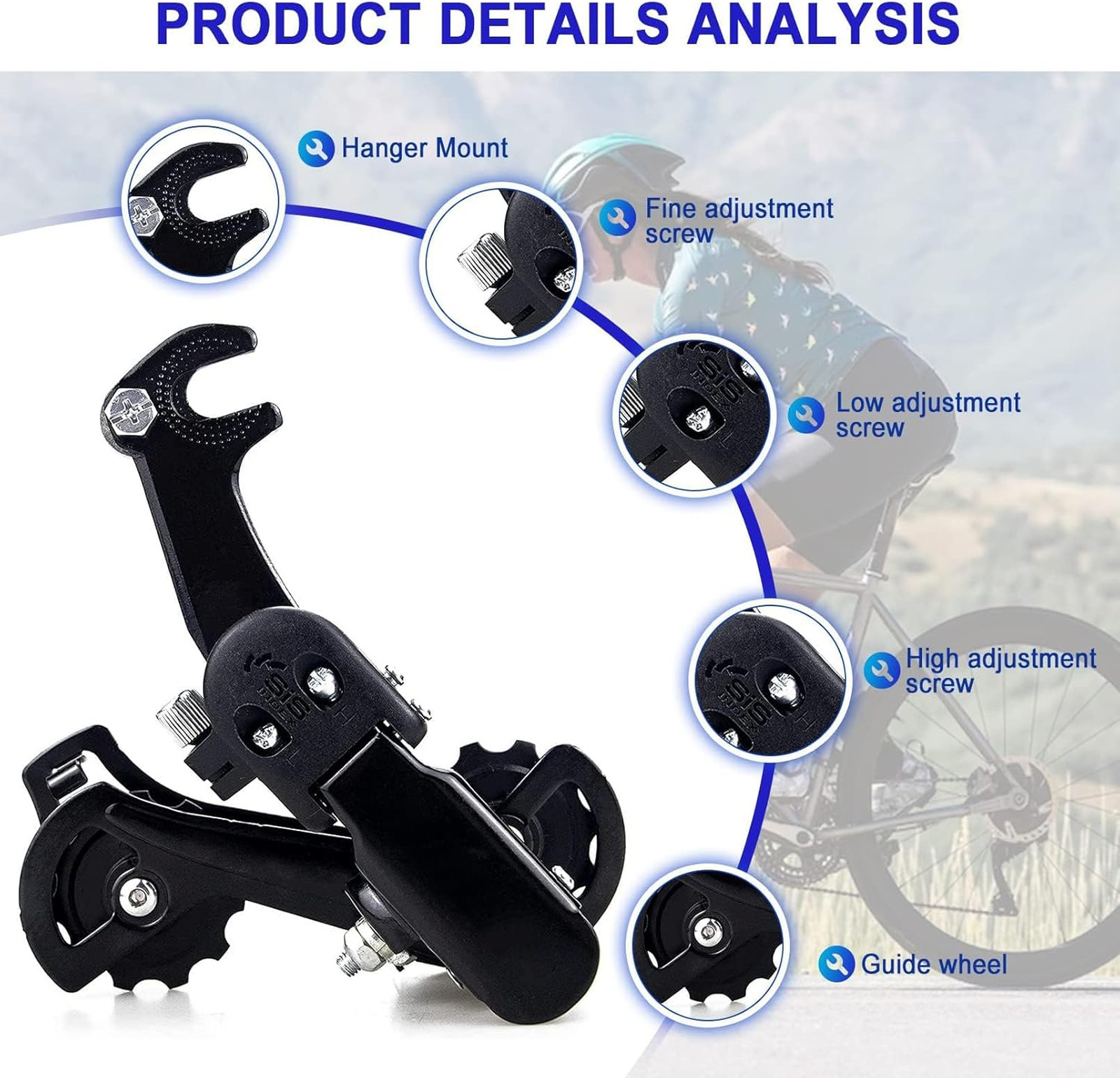 Rear Derailleur RD-TZ31-A 6 7 Speed Hanger Mount Aluminum Alloy for Mountain