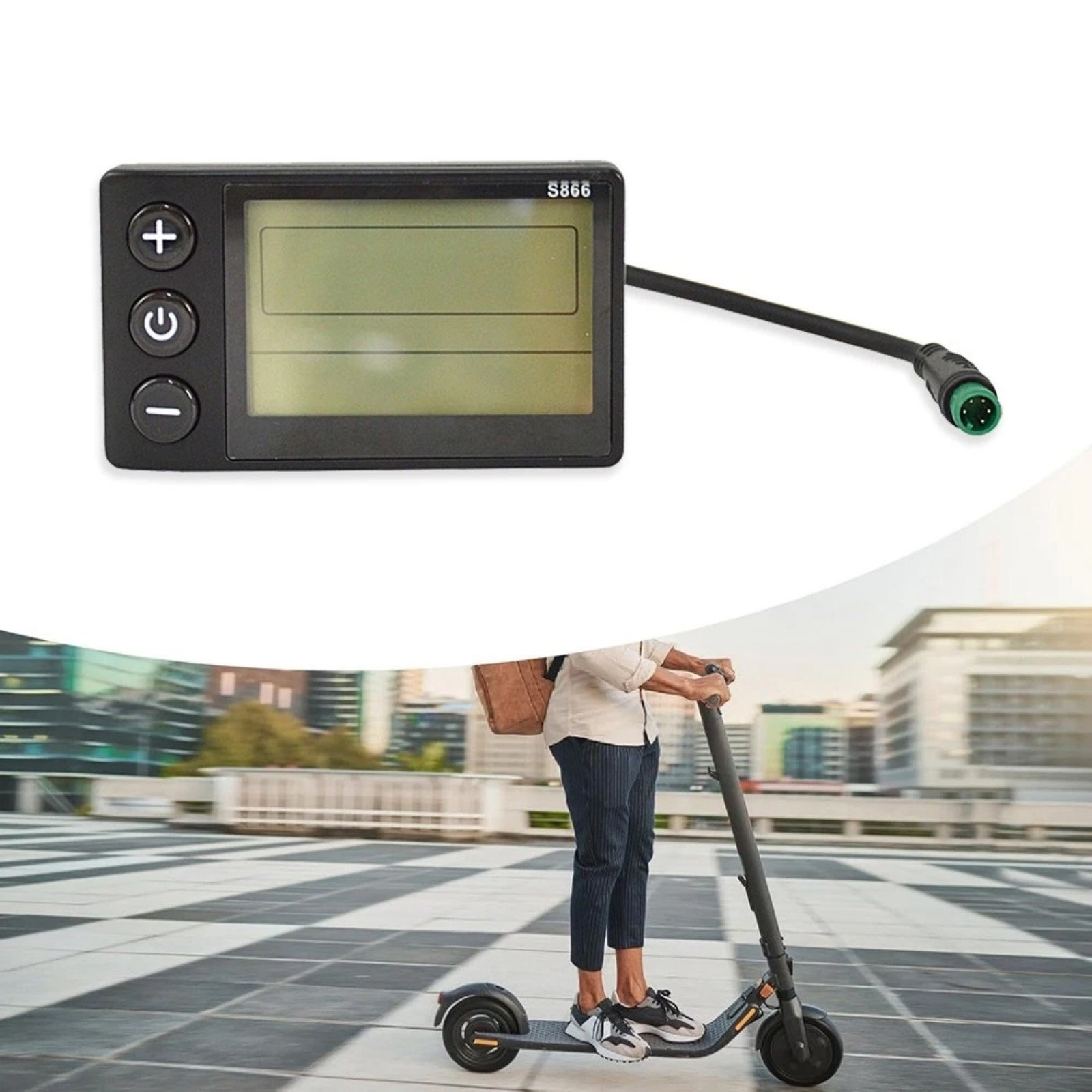 Universal Electric Bike Speedometer LCD Display Screen for Scooter 24V 36V 48V