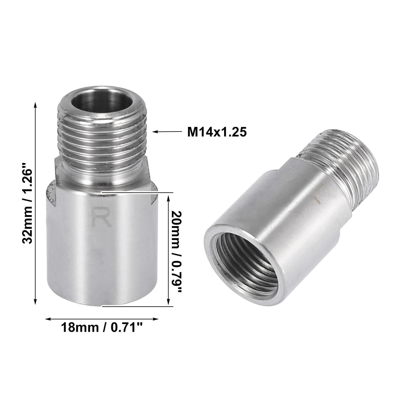 1 Pair Silver Tone Bicycle Pedal Extender Adapter 20mm for 9/16″ Cranks Bike