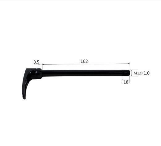 Rear thru axle for SYNTACE X12 length 162 mm thread pitch 1.0 mm 12×142