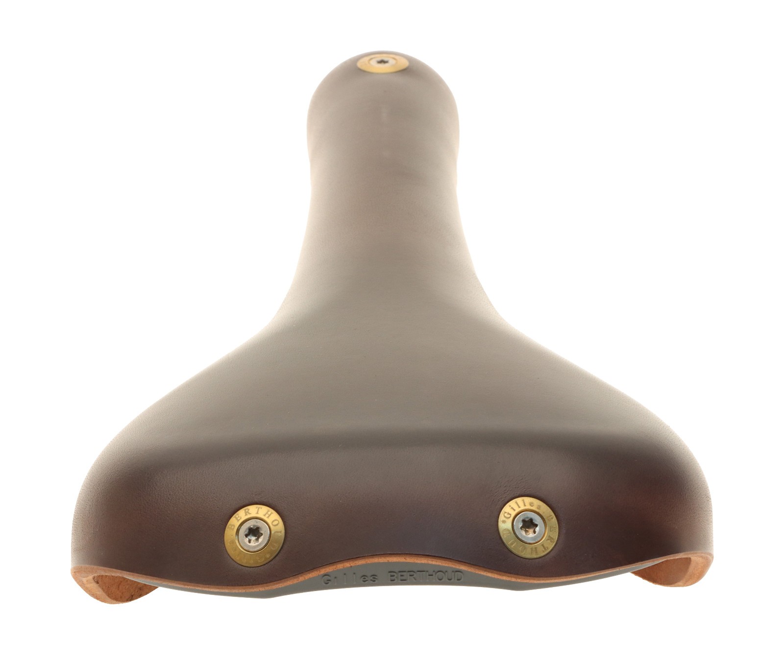 Gilles Berthoud Soulor Saddle Steel Rails Hard Leather Cover Black NEW NOS NIB