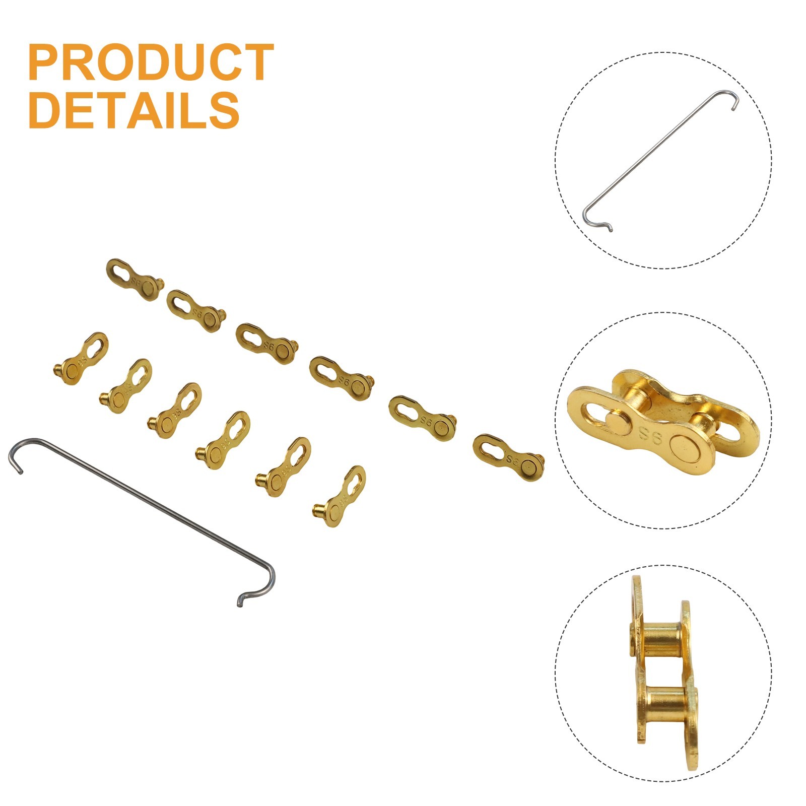 Bicycle Chain Connector Carbon Steel Quick Link 6 To 12 Speed Compatibility