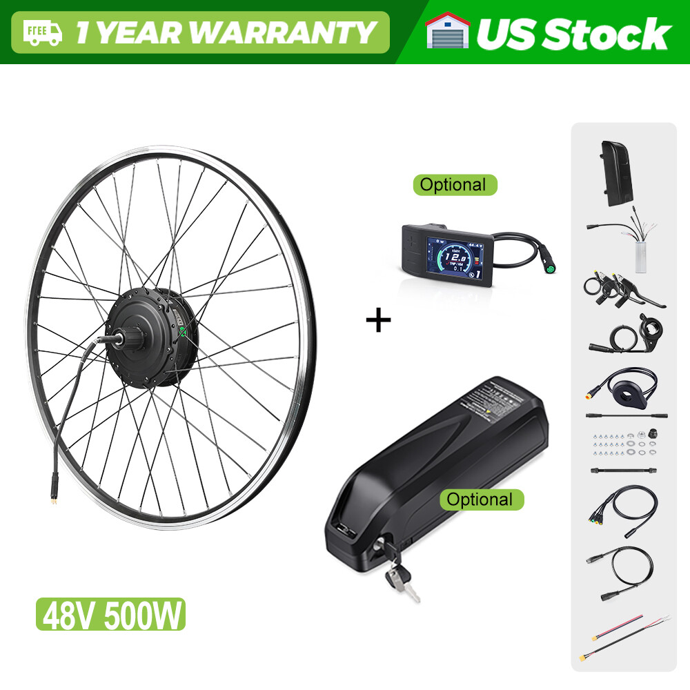 48V 500W Bafang Rear Motor 20″26″ 27.5″700C DC Cassette V-Brake Conversion Kit