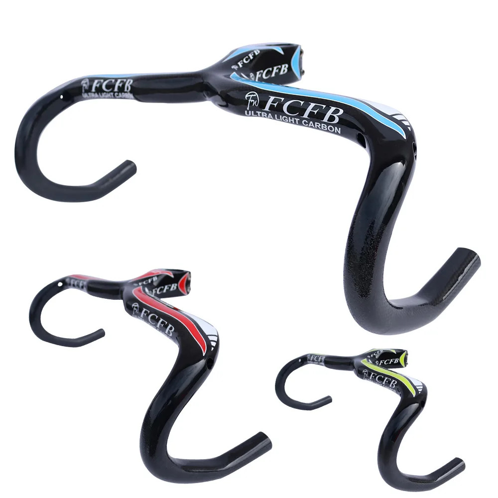 Road Bicycle Integrated Handlebar with Stem Carbon Reach 89mm Drop 130mm