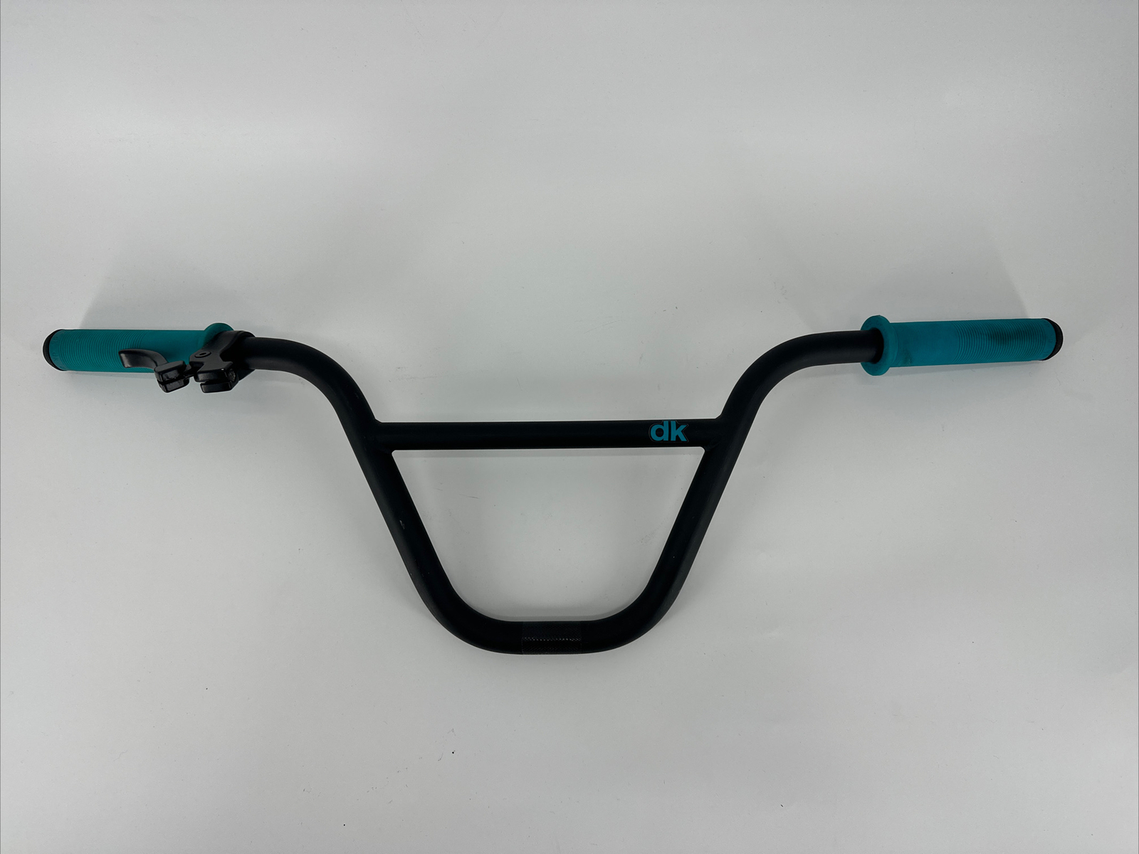 DK Bikes BMX Bicycle Handlebars Grips Brake 29″ Length 8″ Rise Black with Teal