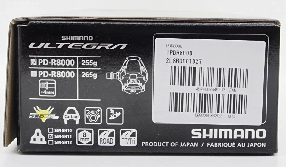 Shimano Ultegra PD-R8000 Carbon SPD-SL Road Bike Pedals with SM-SH11 Cleats