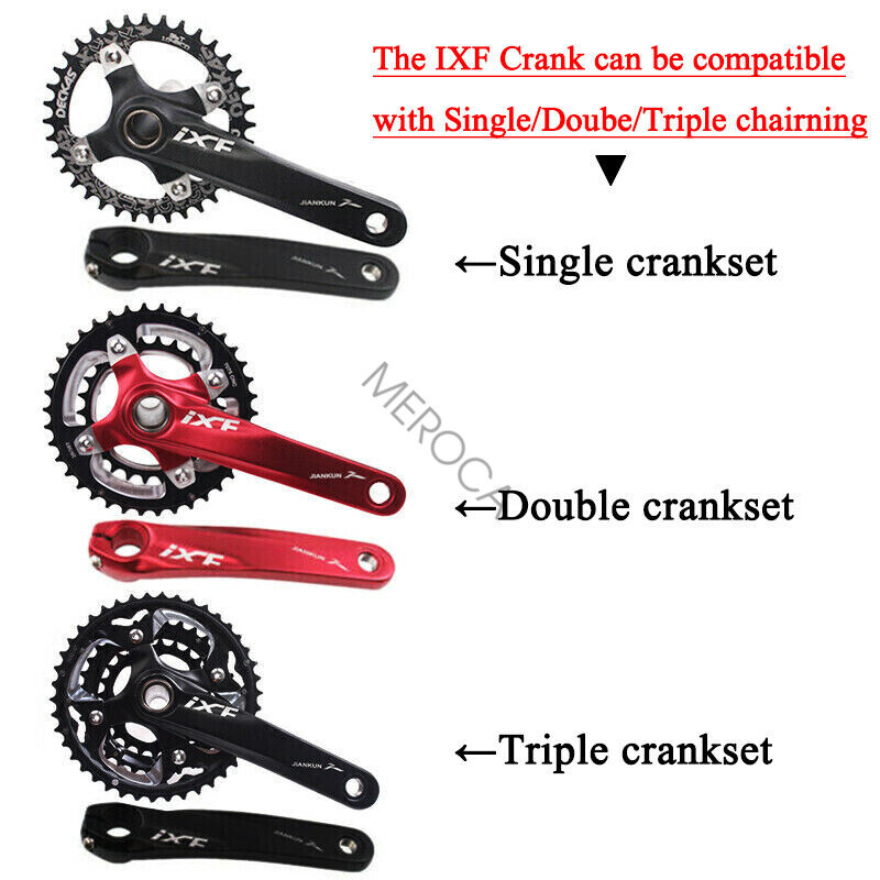 30-42T 104bcd MTB Bike Crankset 170mm Crank Arm Bottom Bracket Chainrings