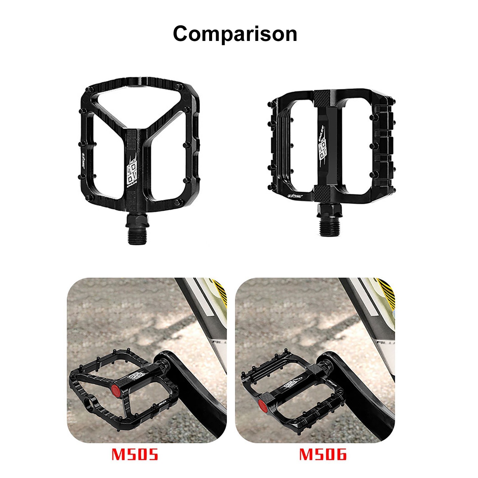 ENLEE MTB 9/16inch Aluminum Alloy DU Bearing Pedals Road Bike Platform One Pair