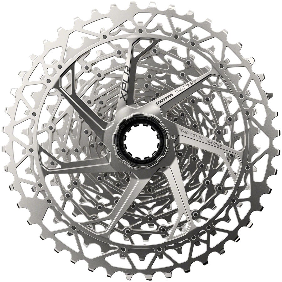 SRAM XPLR XG-1251 Cassette – 12-Speed, 10-44t, Silver, For XDR Driver Body, D1