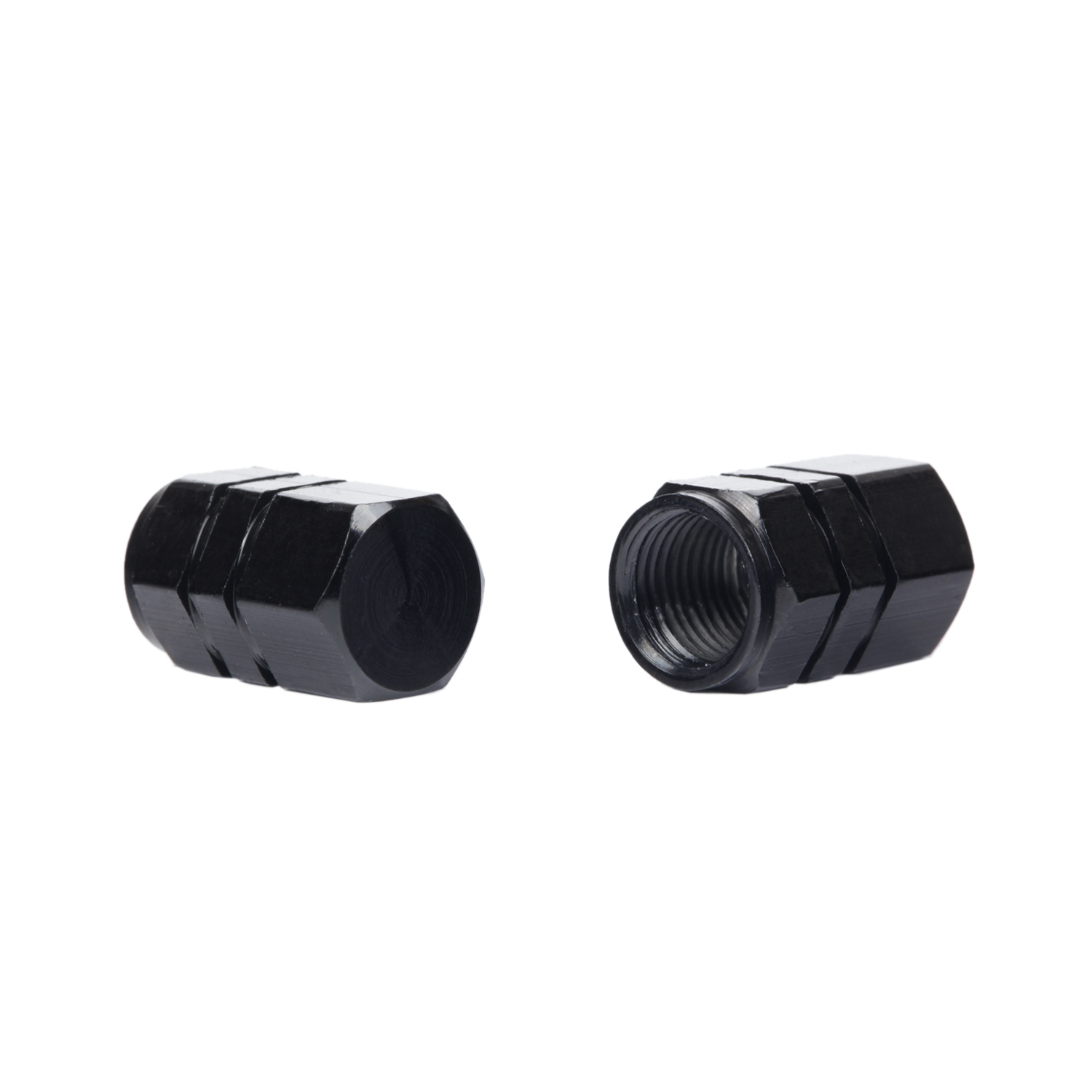 4 x Hexagon Metal Tyre Valve Dust Cap Car Pushbike ATV Motorbike Bicycle Van