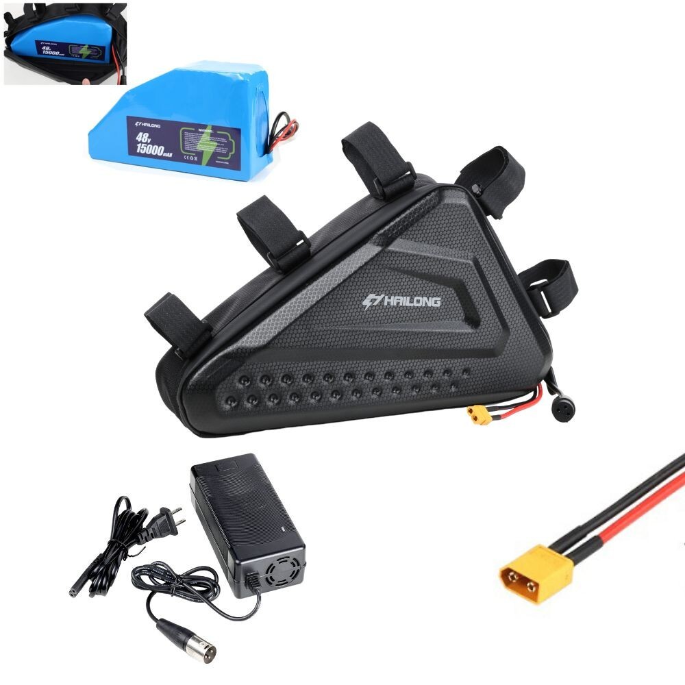 H HAILONG Battery 48V 52V 10Ah 15Ah battery Li-ion Battery & Charger BMS & Bag