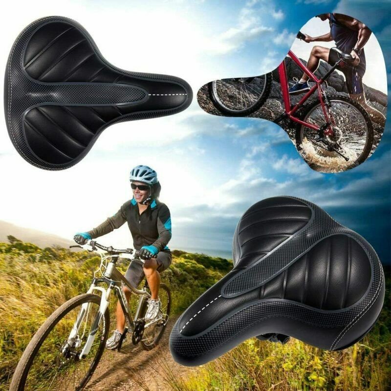 Comfort Wide Bike Seat Big Bum Cushion Soft Pad Mountain Road Bicycle Gel Saddle