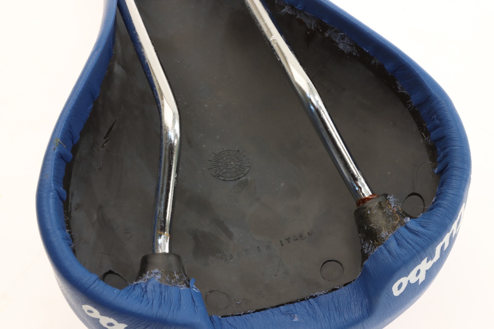 Selle Italia Turbo Leather Saddle Blue 90s Steel Rails RARE NEW in Box NOS