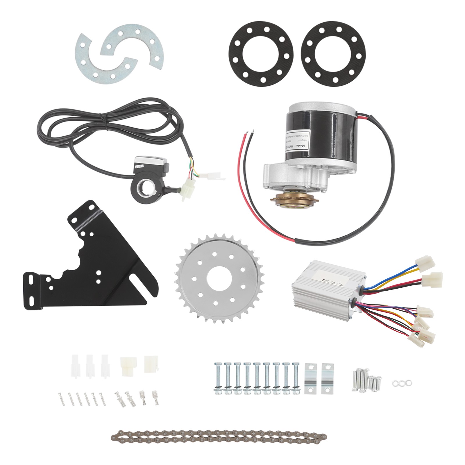 24V 350W Electric Bicycle Conversion Kit Thumb Throttle E-Bike Brush Motor Set