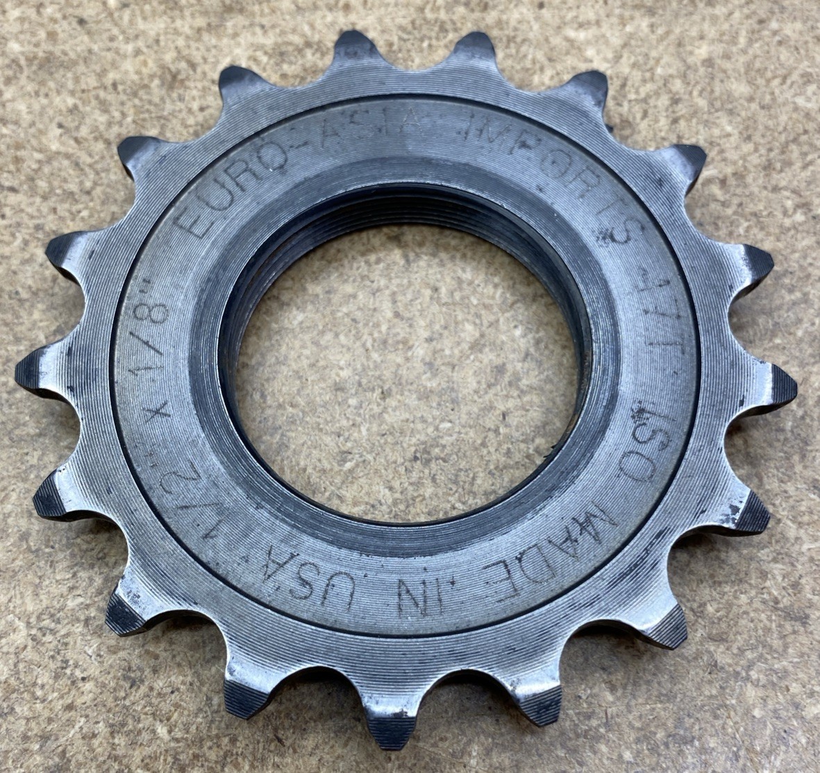 EAI Track Cog 17T Steel Euro-Asia Imports Pista 1/8” Fixed Gear Made in USA