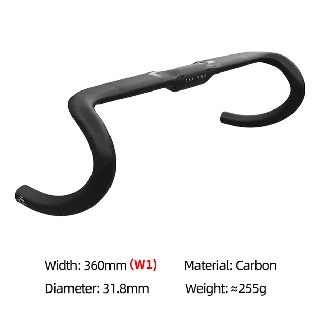 Road Bike Aero Handlebar 360mm-420mm Fully Internal Routing Gravel Drop Bars