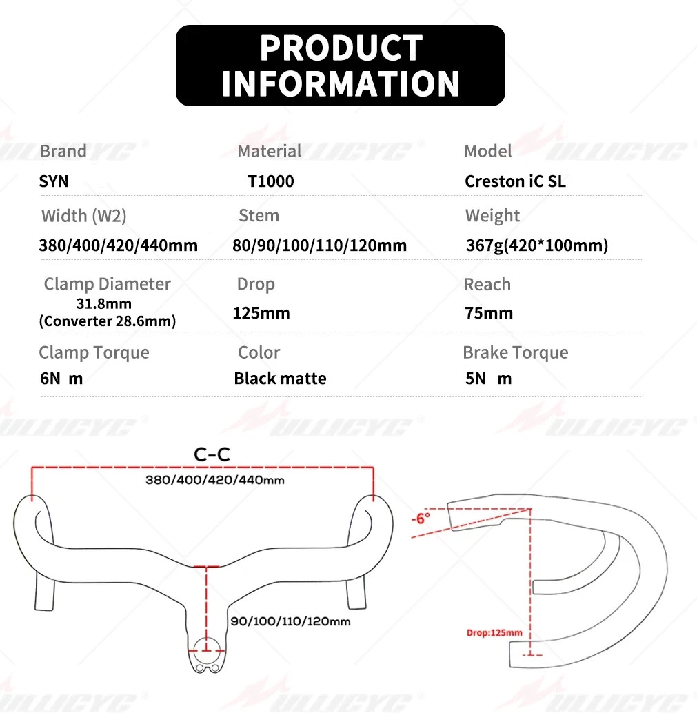 Carbon Fully Internal Cable Road Bicycle Integrated Handlebar Di2 Matte Black