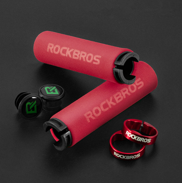 ROCKBROS BMX MTB HandleBar Grips Foam Single Lock on Soft Comfortable Non-Slip