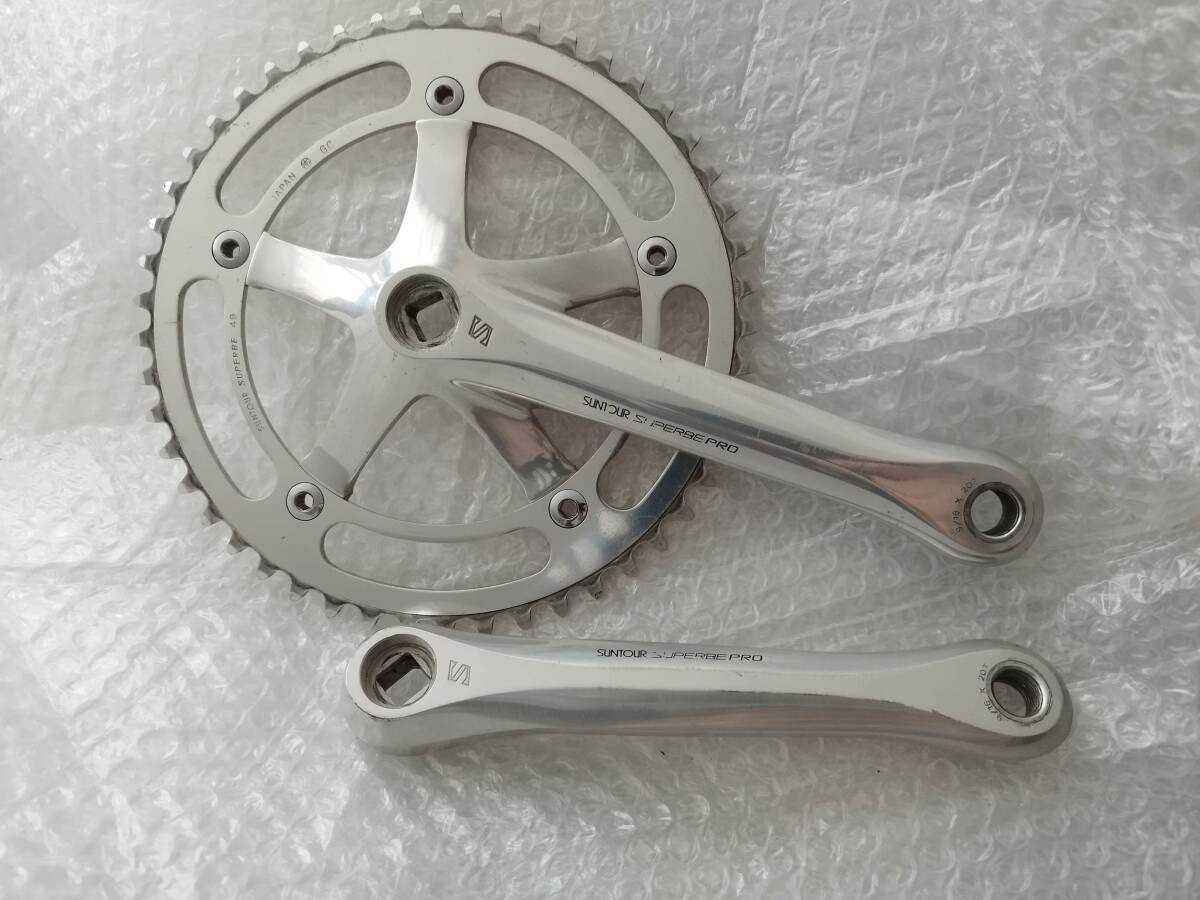 SUNTOUR SUPERBE PRO Track Crank 175mm + Chain Ring 49T NJS Certified Keirin