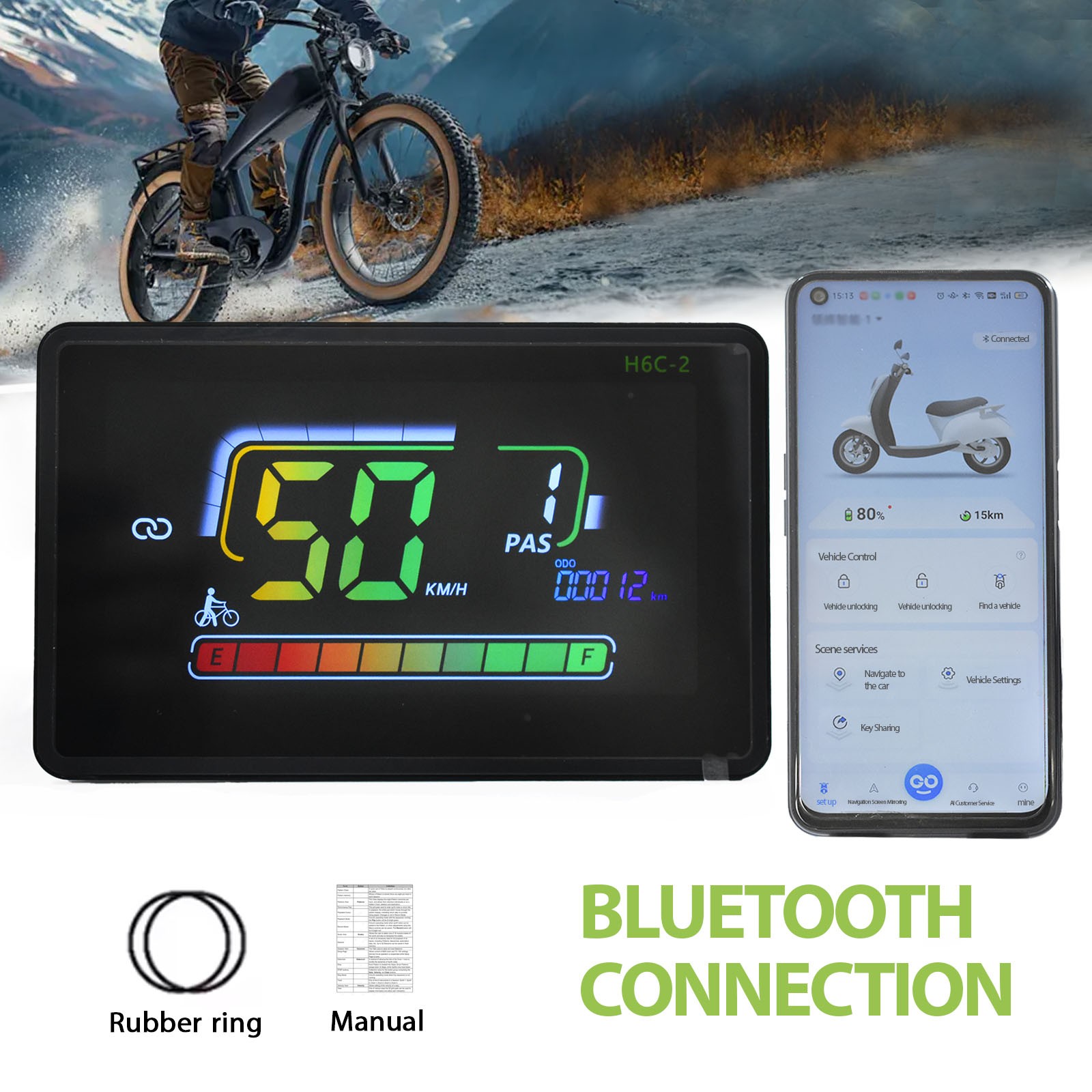 UART2 Ergonomic Wired Cycling Computer Waterproof LCD Speed for MTB Bike Road