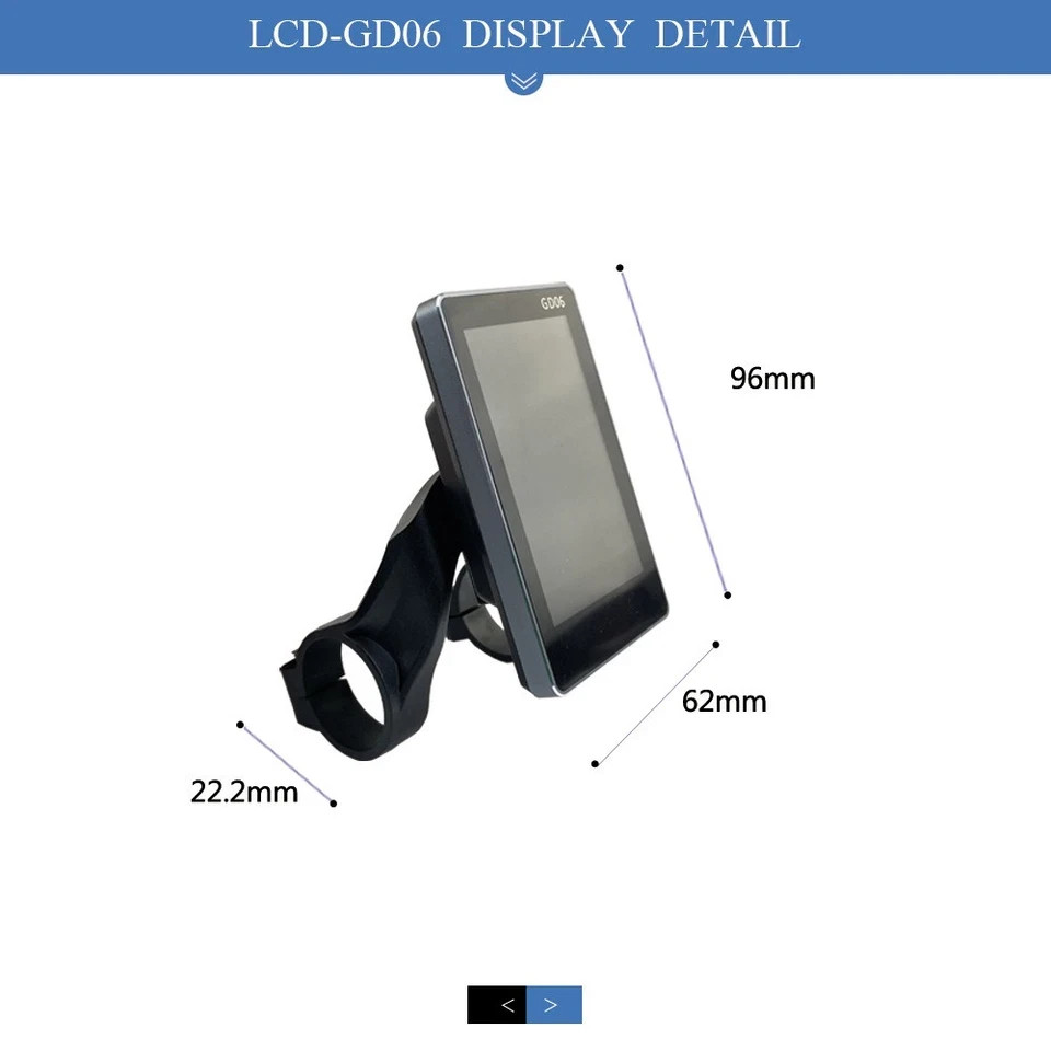 E-Bike JN GD06 LCD Display 36V/48V Bicycle Part Waterproof Plug/SM Plug