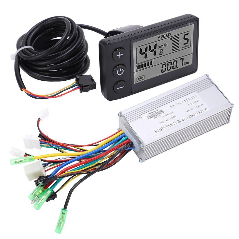 36/48V 500/750W Electric Scooter Brushless Controller Kit W/ LCD 866 Display 1PC