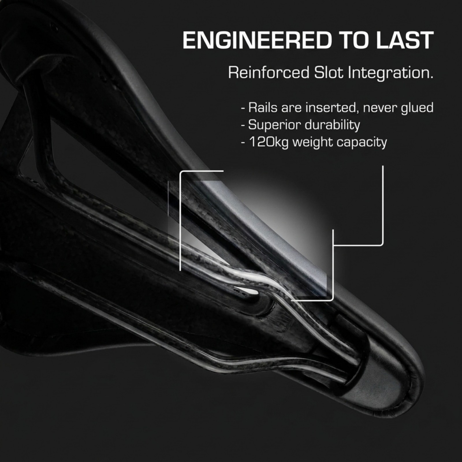Bjorn Cycles Carbon Bicycle Short-Nose Saddle w/ 3D-Printed Pad Kort 143 mm
