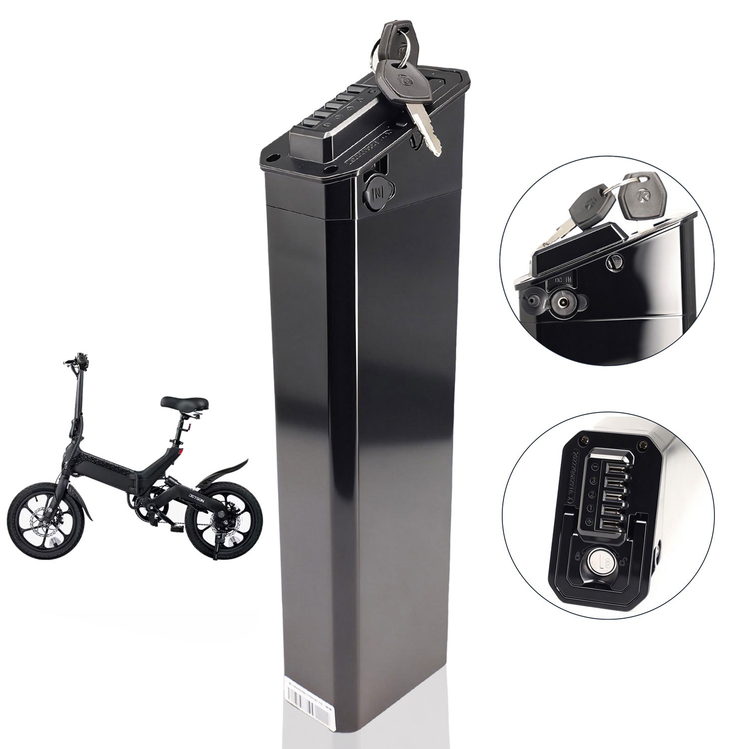 48V Foldable E-Bike Battery Replacement for Jetson Haze Electric Bike HA318 7.5A