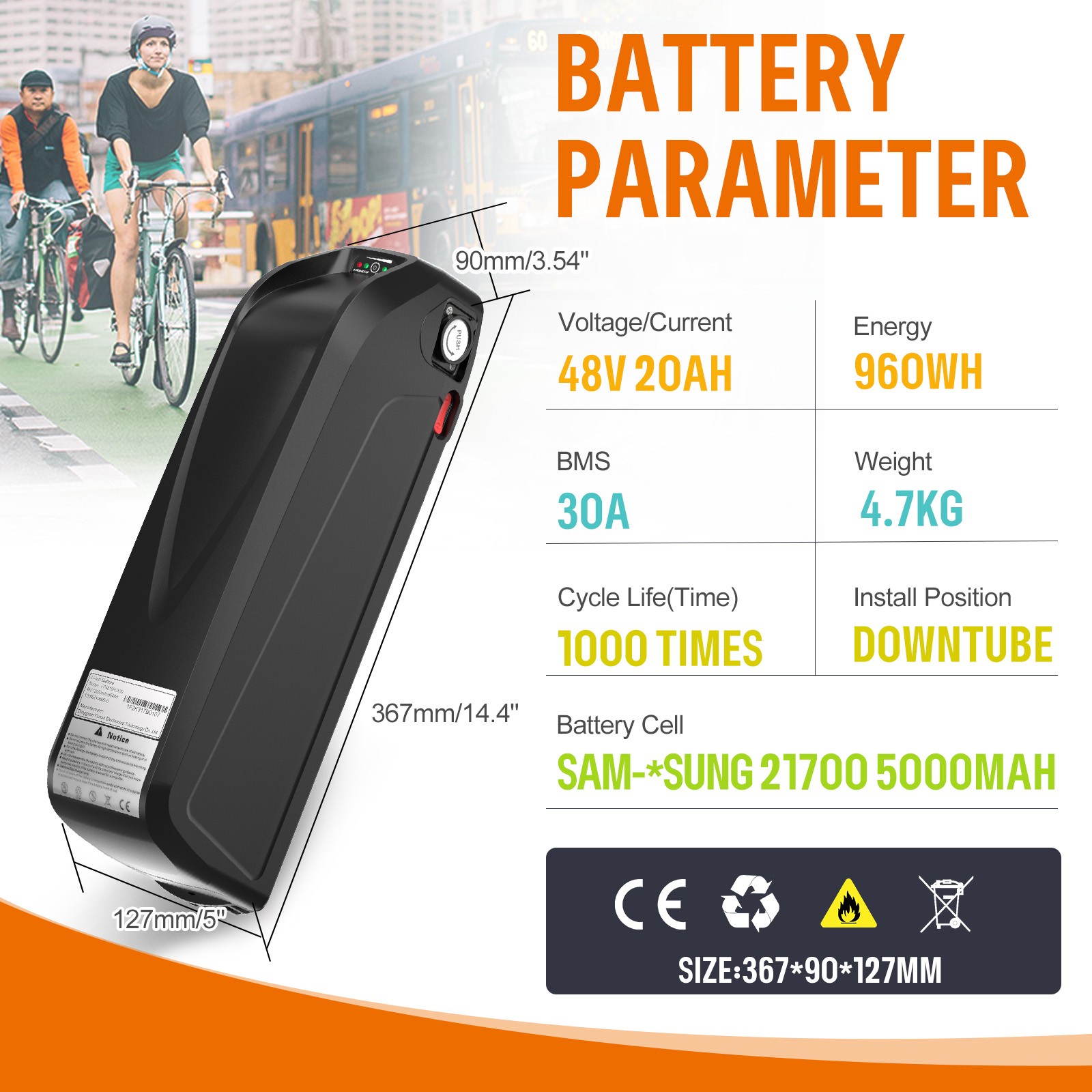 Ebike Bafang 48V750W Mid Drive Motor Electric Bicycle Conversion Kit BBS02