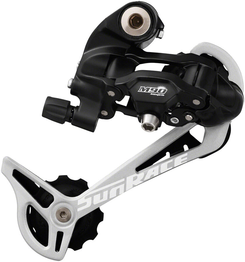 SunRace M97 Rear Derailleur – 9-Speed, Long Cage, Black