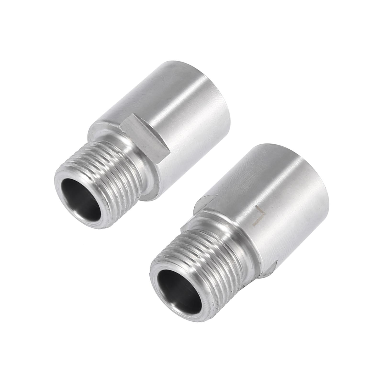 1 Pair Silver Tone Bicycle Pedal Extender Adapter 20mm for 9/16″ Cranks Bike