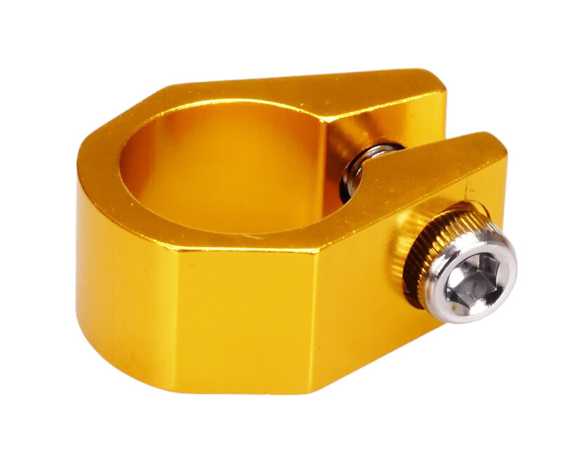 Tuf Neck style BMX bicycle seat post clamp – 25.4mm (1″) – GOLD