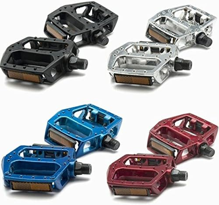 Bike Pedals Set 9/16″ for Mountain Bike, Aluminium Alloy Bearing Platform Pedals