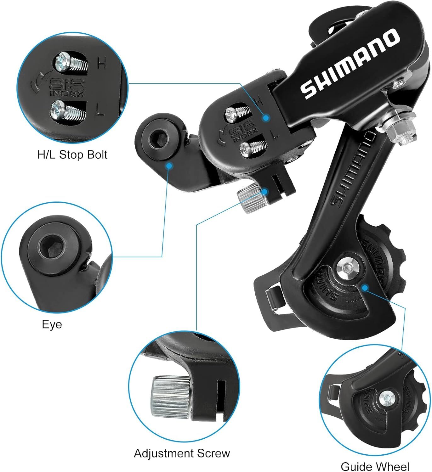 Rear Derailleur for RD-TZ31-A, Bike Parts Gear Shifter with Direct Mount/Hang…